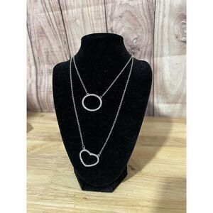 NWT Gennaro, Inc Dual Multilayer Necklace Heart Pendant